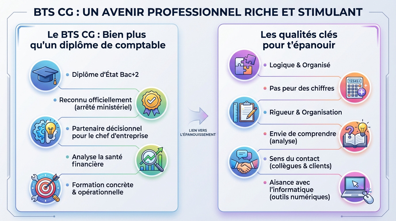 Étudiant en BTS Comptabilité Gestion analysant des données financières sur ordinateur