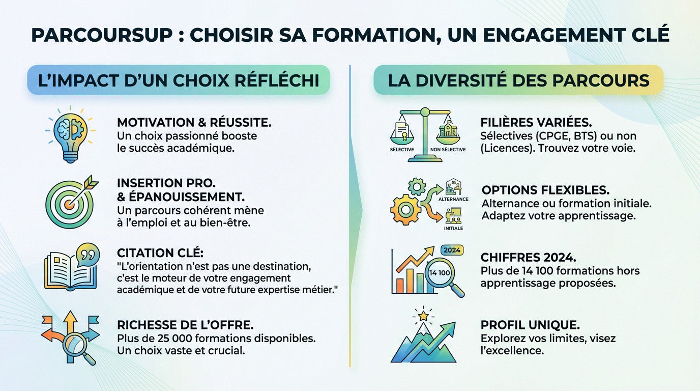 Jeune étudiant réfléchissant à ses vœux de formation sur Parcoursup