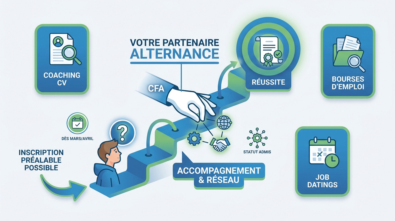 Accompagnement personnalisé en CFA pour trouver une alternance