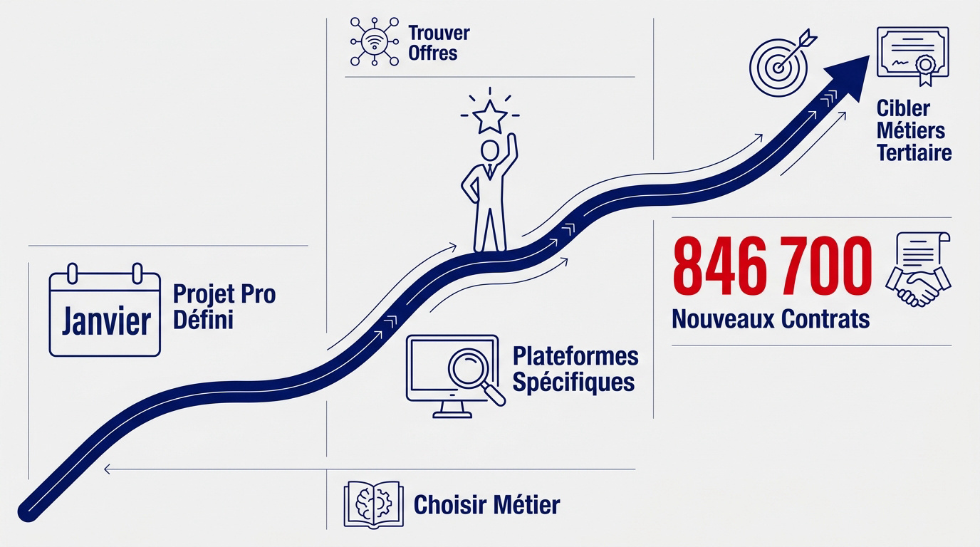 Parcours vers la réussite professionnelle en alternance